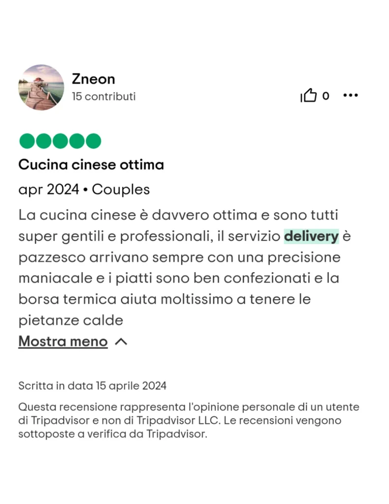 Delivery Cormano App La Pergola 2 Recensione
