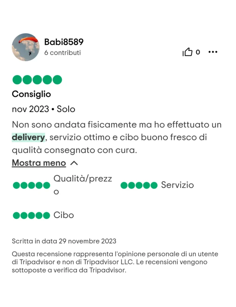 Delivery Cormano App La Pergola 2 Recensione